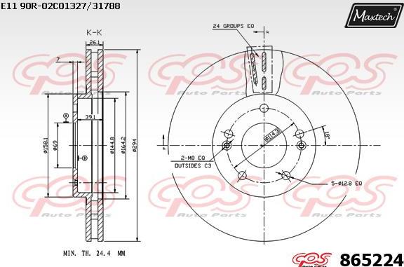 Maxtech 865231 - Тормозной диск autospares.lv