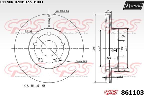 Maxtech 861092 - Тормозной диск autospares.lv