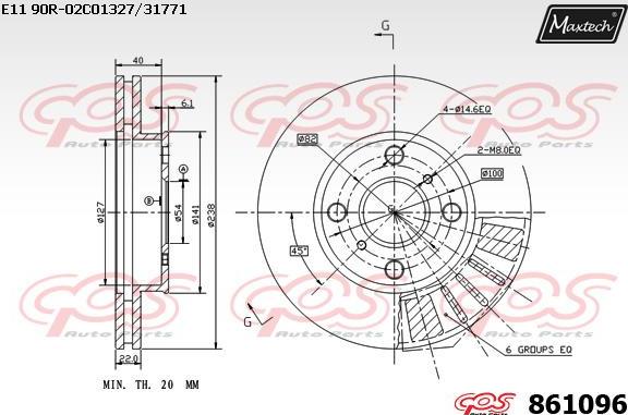 Maxtech 861019 - Тормозной диск autospares.lv