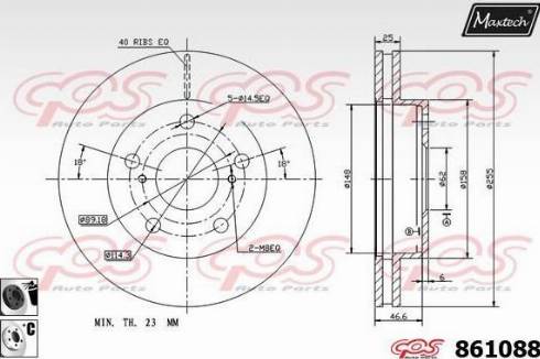 Maxtech 861088.6060 - Тормозной диск autospares.lv