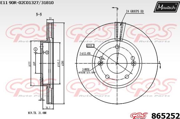 Maxtech 861037 - Тормозной диск autospares.lv