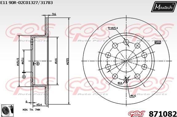 Maxtech 861024 - Тормозной диск autospares.lv