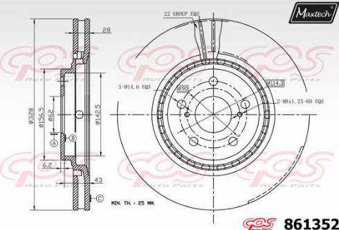 Maxtech 861352.0000 - Тормозной диск autospares.lv