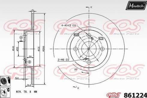 Maxtech 861224.6060 - Тормозной диск autospares.lv