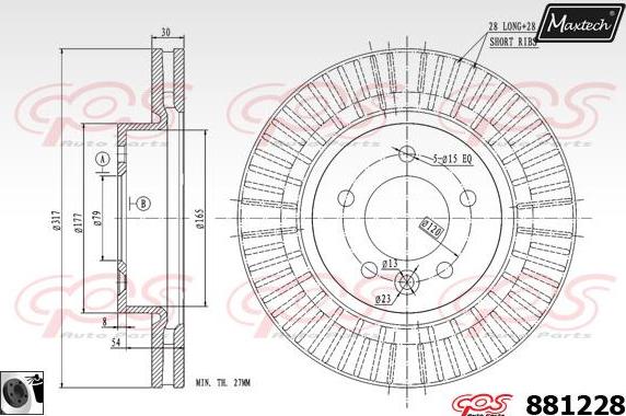 Maxtech 863315 - Тормозной диск autospares.lv