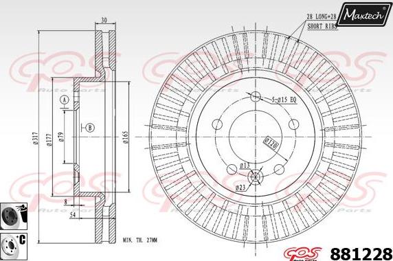 Maxtech 863316 - Тормозной диск autospares.lv