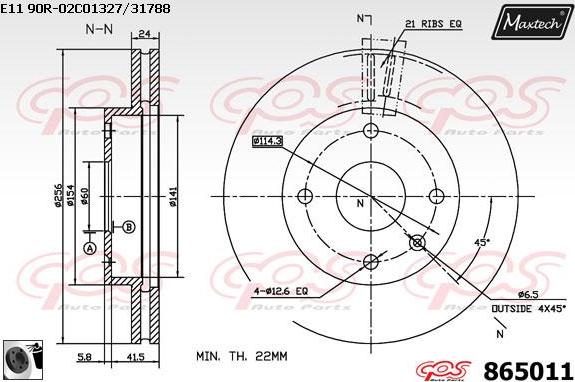 Maxtech 863312 - Тормозной диск autospares.lv