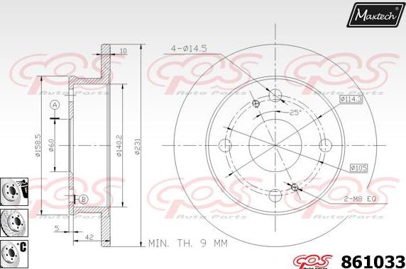 Maxtech 865288 - Тормозной диск autospares.lv