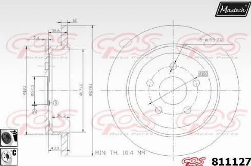 Maxtech 811127.6060 - Тормозной диск autospares.lv