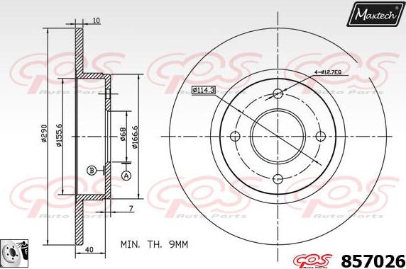 Maxtech 811171 - Тормозной диск autospares.lv