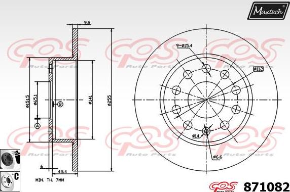 Maxtech 811178 - Тормозной диск autospares.lv