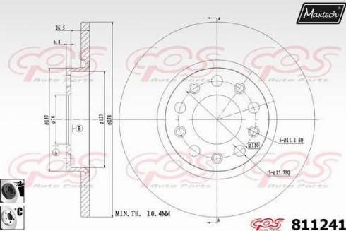 ST-Templin 53.110.32650 - Тормозной диск autospares.lv