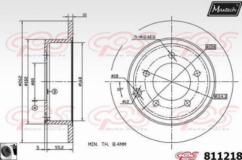 Maxtech 811218.0060 - Тормозной диск autospares.lv