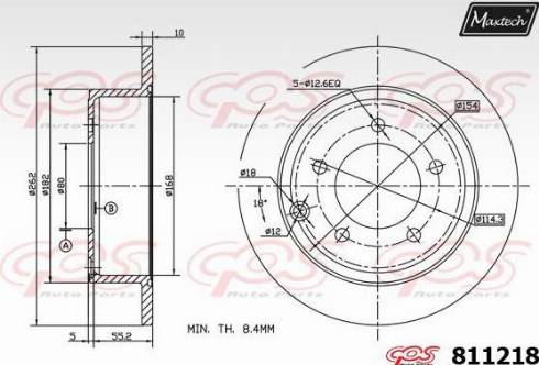 Maxtech 811218.0000 - Тормозной диск autospares.lv