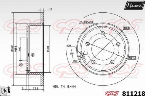 Maxtech 811218.0080 - Тормозной диск autospares.lv