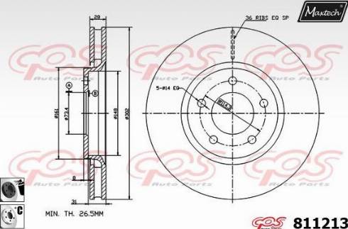 Triscan 0 986 479 117 - Тормозной диск autospares.lv