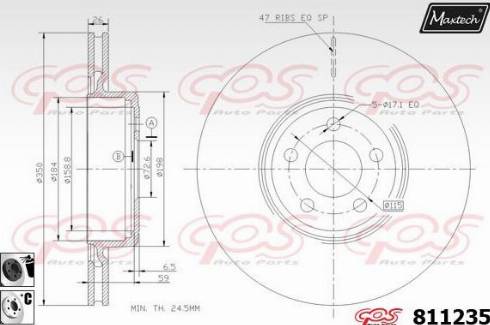 Maxtech 811235.6060 - Тормозной диск autospares.lv