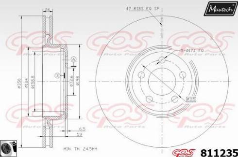 Maxtech 811235.0060 - Тормозной диск autospares.lv