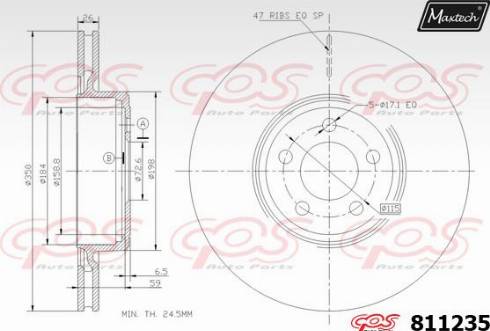 Maxtech 811235.0000 - Тормозной диск autospares.lv