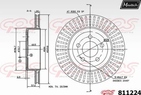 Maxtech 811224.0000 - Тормозной диск autospares.lv