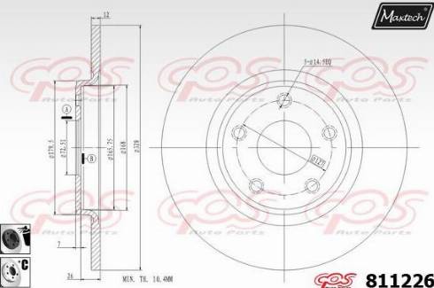 Maxtech 811226.6060 - Тормозной диск autospares.lv