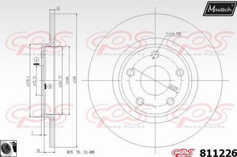 Maxtech 811226.0060 - Тормозной диск autospares.lv