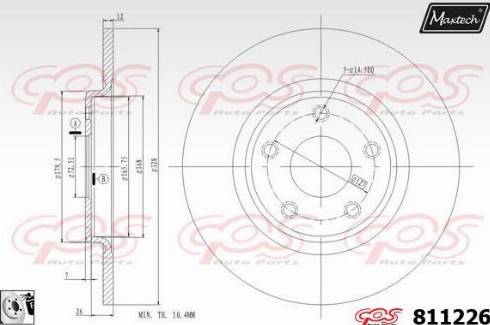 Maxtech 811226.0080 - Тормозной диск autospares.lv