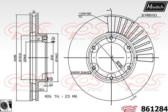 Maxtech 881011 - Тормозной диск autospares.lv