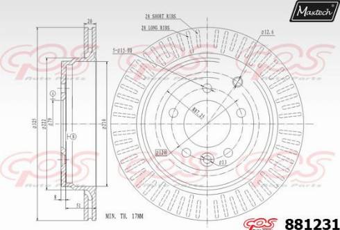 Maxtech 881231.0000 - Тормозной диск autospares.lv