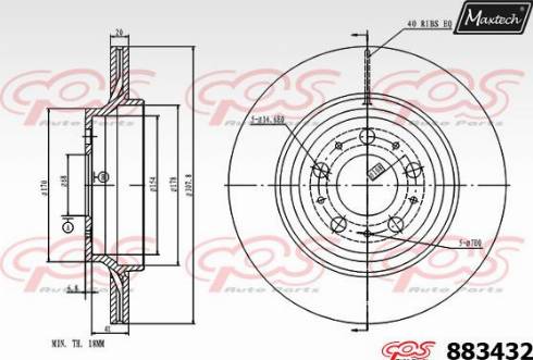 Maxtech 883432.0000 - Тормозной диск autospares.lv