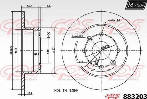 Maxtech 883203.0000 - Тормозной диск autospares.lv