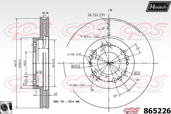 Maxtech 883203 - Тормозной диск autospares.lv