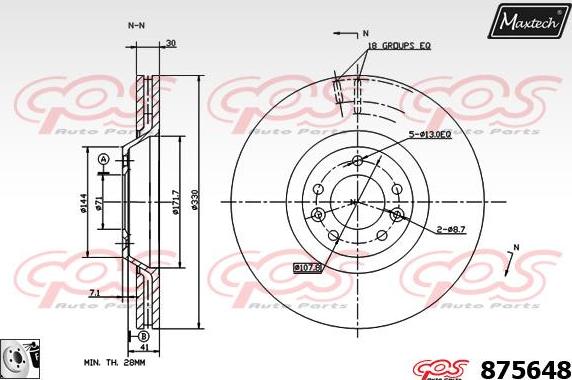 Maxtech 828011 - Тормозной барабан autospares.lv