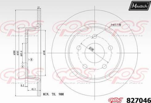 Maxtech 827046.0000 - Тормозной диск autospares.lv