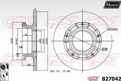 Maxtech 827042.6060 - Тормозной диск autospares.lv