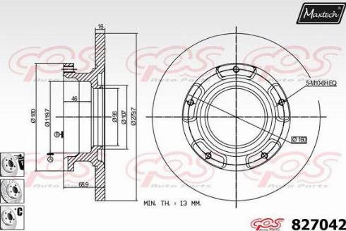 Maxtech 827042.6880 - Тормозной диск autospares.lv