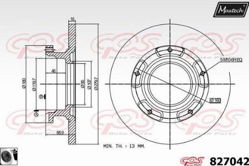 Maxtech 827042.0060 - Тормозной диск autospares.lv