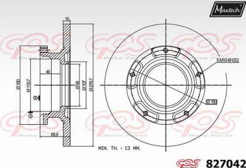 Maxtech 827042.0000 - Тормозной диск autospares.lv