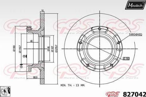 Maxtech 827042.0080 - Тормозной диск autospares.lv