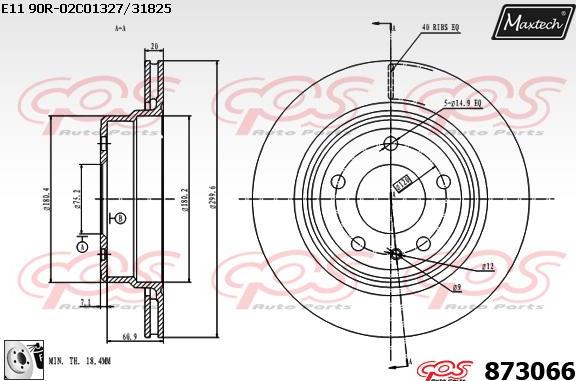 Maxtech 827042 - Тормозной диск autospares.lv