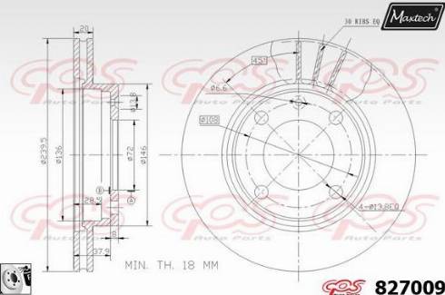 Maxtech 827009.0080 - Тормозной диск autospares.lv