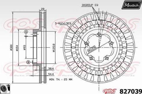 Maxtech 827039.0060 - Тормозной диск autospares.lv