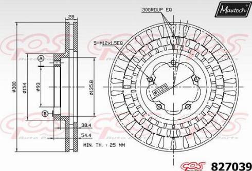 Maxtech 827039.0000 - Тормозной диск autospares.lv