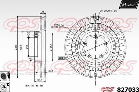 Maxtech 827033.6060 - Тормозной диск autospares.lv