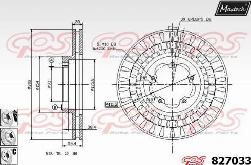 Maxtech 827033.6880 - Тормозной диск autospares.lv