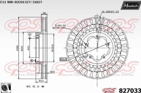 Maxtech 827033.0060 - Тормозной диск autospares.lv