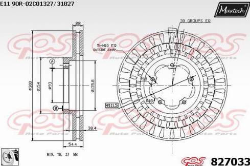 Maxtech 827033.0080 - Тормозной диск autospares.lv