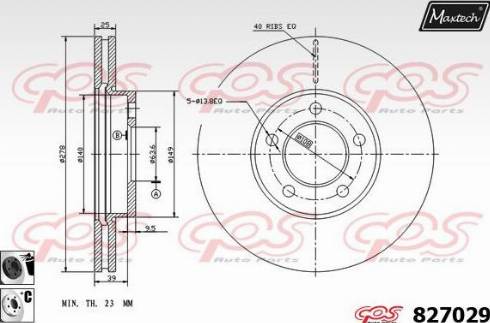 Maxtech 827029.6060 - Тормозной диск autospares.lv