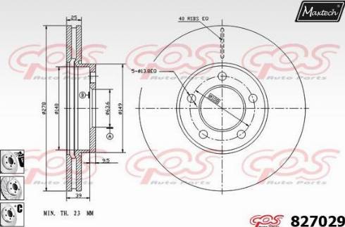 Maxtech 827029.6980 - Тормозной диск autospares.lv