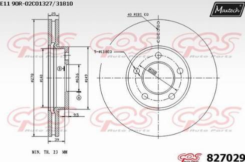 Maxtech 827029.0000 - Тормозной диск autospares.lv